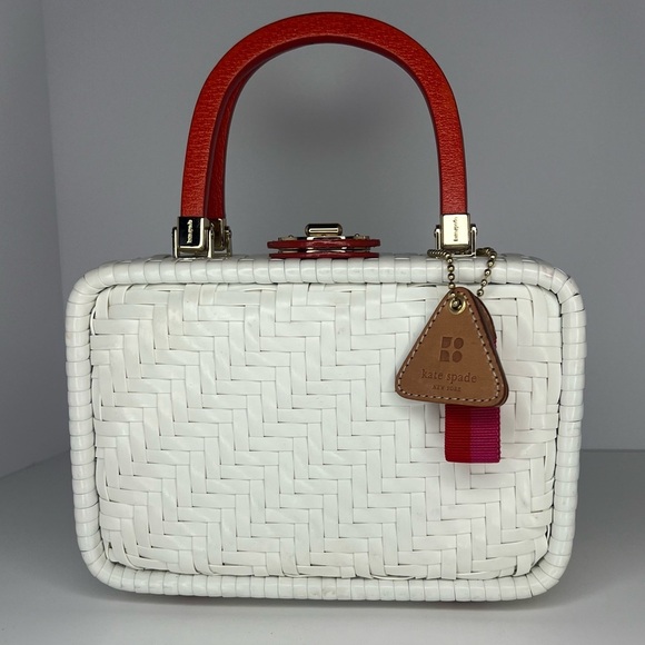 Kate Spade Straw Miramar Alison Basket Bag Tote RARE!!! - Picture 1 of 8